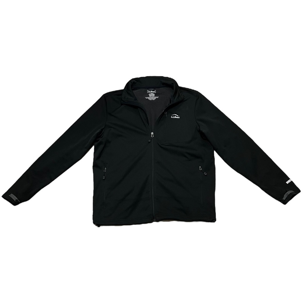 L.L. Bean Softshell Windstopper Jacket Black Men’s Size L-Tall